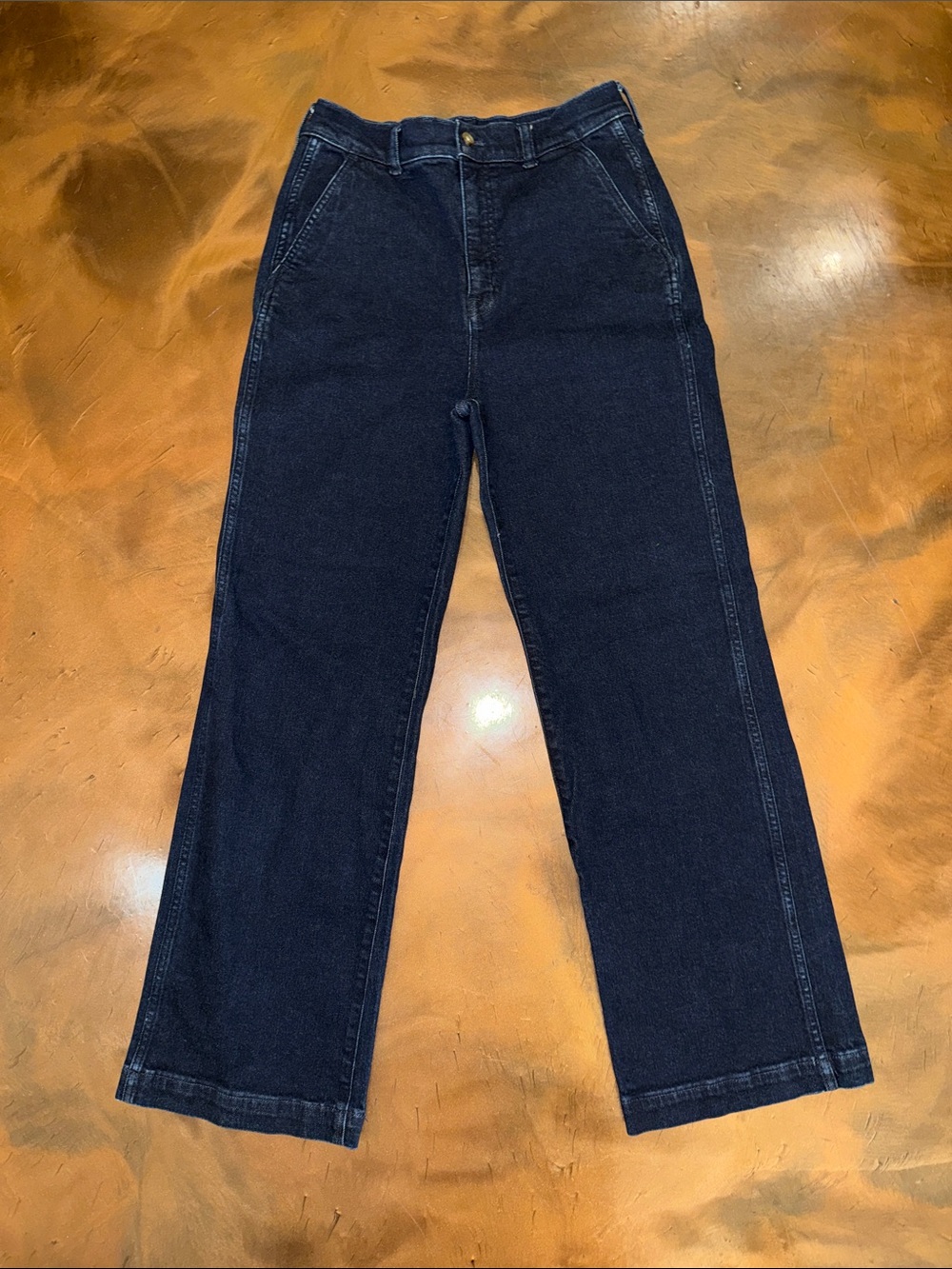 J. Crew Women's Dark Blue Wide-Leg Jeans